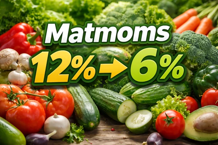 matmoms 6 procent